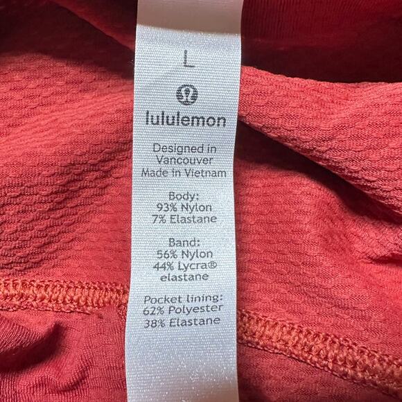 Lululemon City To Summit Cycling Jersey Cayenne Women's Size Large EUC - Picture 7 of 10